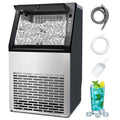Commercial Ice Machine, 100LBS/Day Freestanding Large Ice Maker | 36 Cubes in 11Mins, 24H Timer, Self-Cleaning, Stainless Steel, Ideal for Restaurant, Bars, Home and Offices