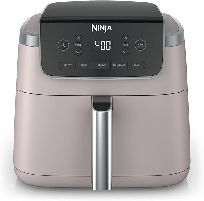 Air Fryer Pro, 5 Qt, 5-in-1, Light Pink, AF142PK | Air fry, bake, roast, reheat, dehydrate, 1750W, 400F max, Fits 4 lbs fries, Dishwasher-safe