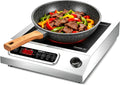 1800WCommercial Grade Induction Cooktop Countertop Burner hot Plate | 9 Power Levels, Infrared Electric Burner, EUROKERA Micro-Ceramic Panel, Timer & Safety Lock, Restaurant & Home Kitchen Use